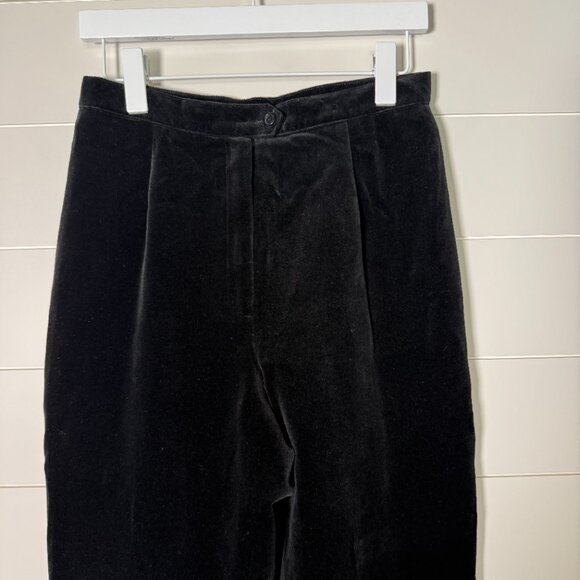 Lauren Ralph Lauren Black Velvet/Velour Suit- Blazer Sz 8 Pants Sz 10 Holiday - Picture 8 of 15